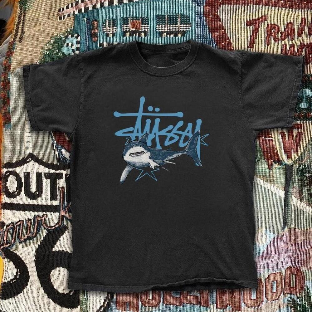 Stussy Black Shark Tee